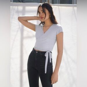 Reformation flora blue top